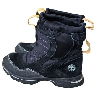 Timberland Kids Black and Yellow Boots